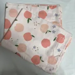 桃柄ピンク枕カバー2枚セット
