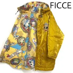 【希少】FICCE リバーシブル 総柄 ケンケン ベンチコート ゴールド S