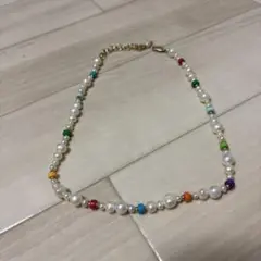 eliou カラフルパールネックレス