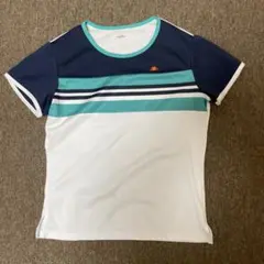 ellesse ストライプ Tシャツ Lサイズ ネイビー