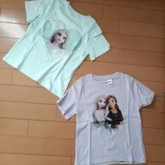 新品未使用　H&M　エルサ　アナ雪Tシャツ半袖120　セット