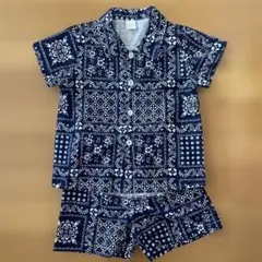 ☆美品☆SHEIN（シーン）　100cmサイズ　ネイビーボタニカル柄セットアップ