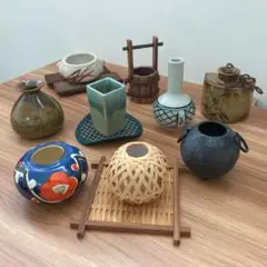 一輪挿し 9点 焼物 花器 陶芸 民芸