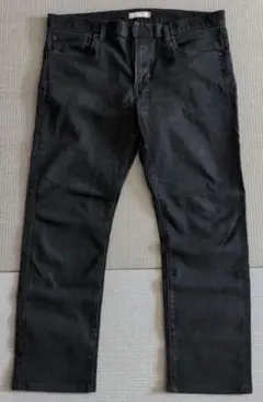 ユニクロ ブラックデニム スリムフィット35サイズ裾70cm