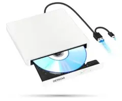 DETRON USB Type-C 外付けDVDドライブ