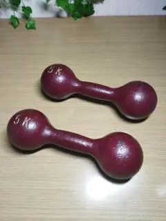 【エジソン 様専用】鉄アレイ ダンベル 5kg(赤い)2個セット