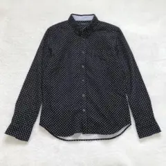 レイジブルー 長袖ドット柄シャツ メンズ トップス ベーシック カジュアル 水玉