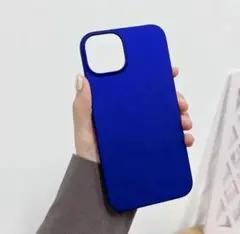 【iPhone16用】超薄型マットハードケース【ブルー】 シンプル TPU 青