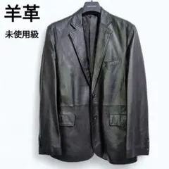 【未使用級】GRANDLY 羊革　レザージャケット　黒　XL　特大サイズ　極上品