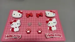 ハローキティ クロックスアクセサリーパーツ 【ジビッツ】１２個セット【RED】