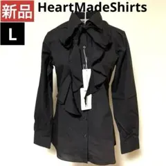新品Heart Made Shirts 2way リボン黒長袖シャツ・ブラウス