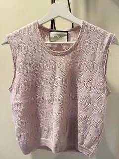 お値下げ！GUCCI　ノースリーブニットトップス　イタリア製 GUCCI - 古着 GUCCI グッチ イタリア製 カシミヤブレンド