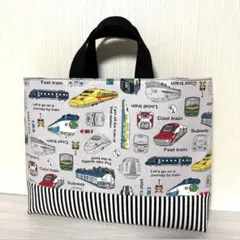 No.802 小さめレッスンバッグハンドメイド 男の子 電車 新幹線 乗り物