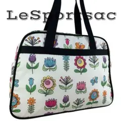 【美品】 LeSportsacレスポートサック ハンドバッグ　ホワイト