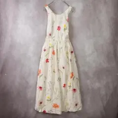 H&M　花柄キャミワンピース　ホワイト　エイチアンドエム