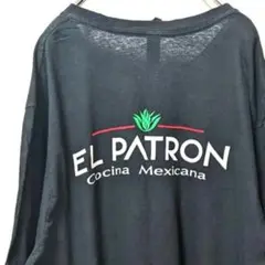 ディストリクト エルパトロン ロゴ Tシャツ ブラック 黒 XL 古着
