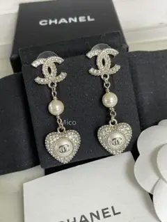 シャネル ピアス パール ハート CC