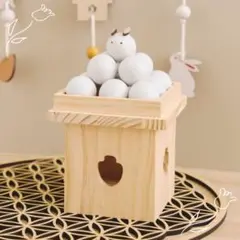 お月見飾り　月見団子　雪うさぎ　オブジェ　三宝　三方
