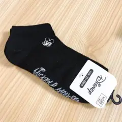 新品 キャンドゥー ディズニー ミッキー くるぶし丈ソックス ブラック メッシュ