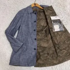 未使用タグ RVR LARDINI ステンカラーコート リバーシブル パッカブル