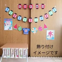おうち縁日 壁面飾り メニュー札POP 引き換え券 22枚セット #JP58