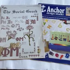 クロスステッチ刺繍図案　アルファベット2種まとめて 洋書