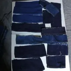 デニムカット布 濃紺 複数サイズJ04