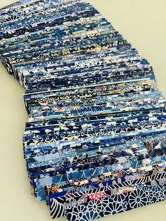 友禅和紙　フレークシール70枚(15×1.5)藍染紺系