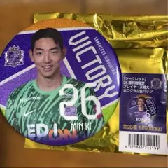 サンフレ　勝利時限定特大ホログラム缶バッジ　26 チョン・ミンギ