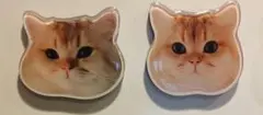 レンレン 猫の顔型マグネット 2個セット