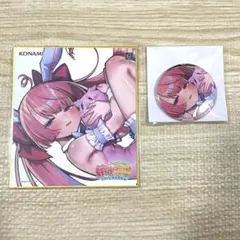 ミツモト・ココア　色紙　缶バッジ　セット