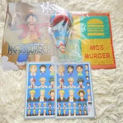 モスバーガー ONE PIECE ワンピース タオル クリアファイル シール