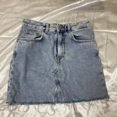 H&M ライトブルーデニムミニスカート