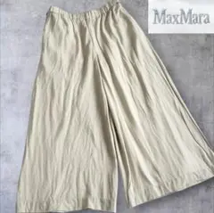 MaxMara LEISURE 46サイズ XL リネン100%ワイドパンツ