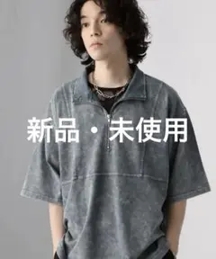 【新品】HAREピグメント キリカエ ハーフジップ カットソー 半袖 Tシャツ
