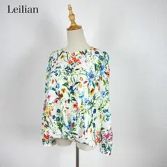 ♪美品♪ Leilian アートフラワー 花柄 ブラウス