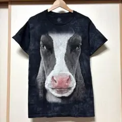 THE MOUNTAIN ザマウンテン 牛 ウシ 半袖 tシャツ 黒