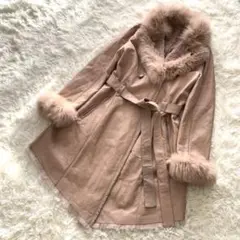 【Vintage】ラムレザーコート フォックス ラビット 高級毛皮 みよし毛皮