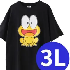ピョン吉 Tシャツ ビッグサイズ ど根性ガエル 3L メンズ レトロ 黒 ③