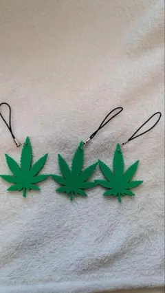 マリファナ柄 大麻柄 WEED柄 ストラップ 3個セット ④