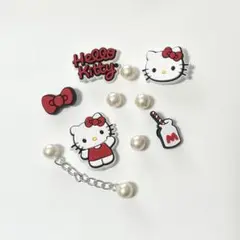 クロックス ジビッツ ハローキティ チェーン付き