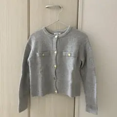 PLST グレー カーディガン ボタン付き 長袖