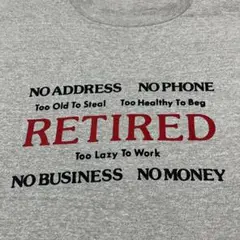 80s 90s 退職 Tシャツ メッセージ プリント USA製