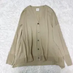 【スピックアンドスパン】25年シルキーヤーンオーバーサイズカーディガンFREE