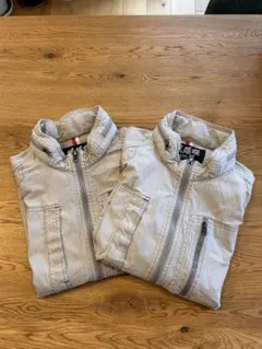 【used】グレーの作業着　2着　LLサイズ