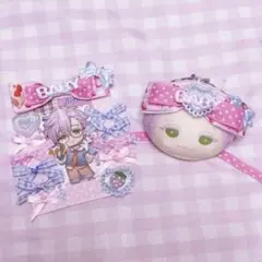 B8 デコケース トレカケースデコ ヘッドドレス おまんじゅう リボン セット