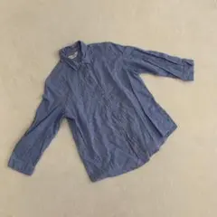 ⭐スローライフ⭐ カジュアルブルーコットンシャツ L シンプル