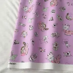 (1点限定)綿100%プリント生地/パープル系/不思議の国/2m
