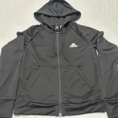 adidas ブラック フルジップ フーディ Ｌ