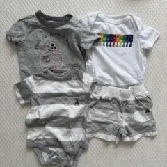 GAP 3-6month 半袖ロンパース4点セット